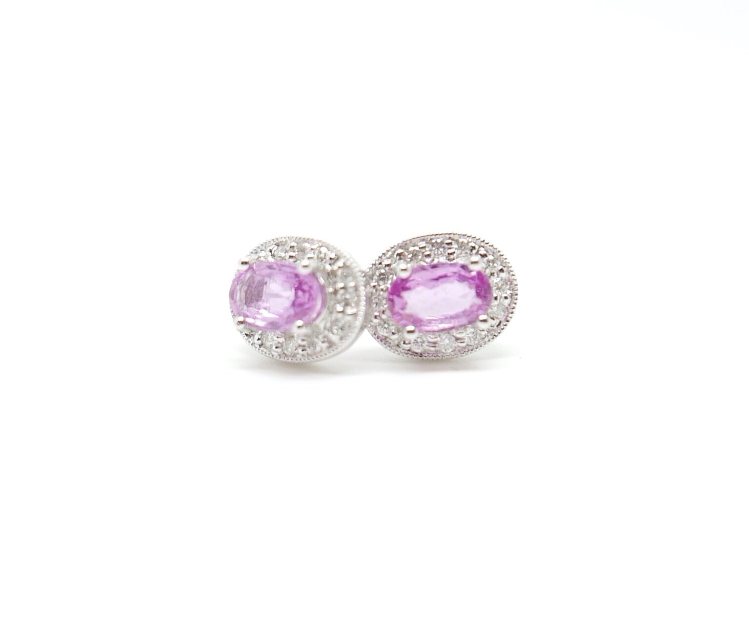 Pink Sapphire earrings vintage