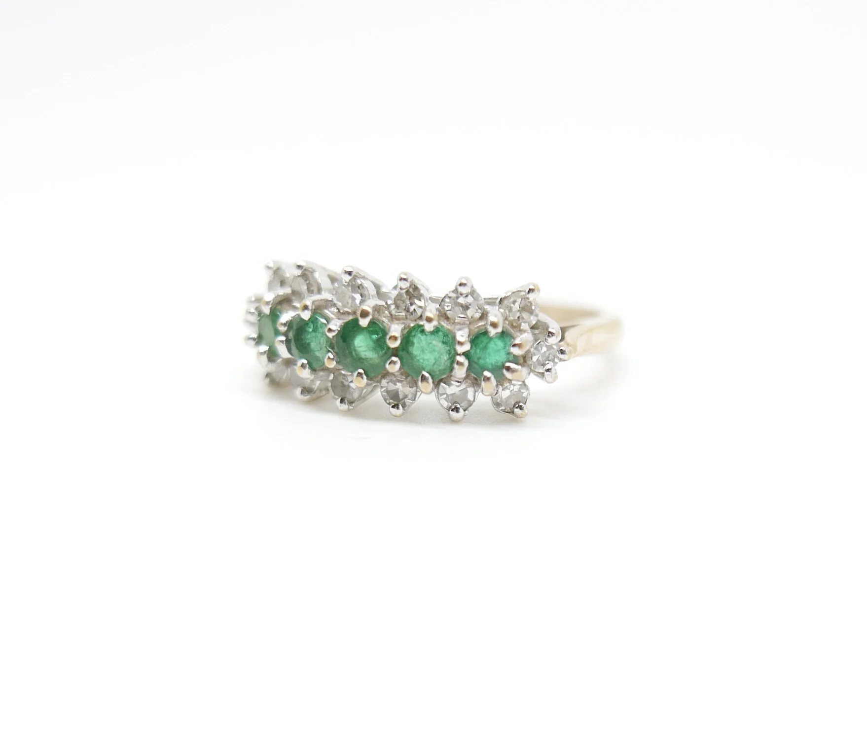 vintage emerald diamond ring