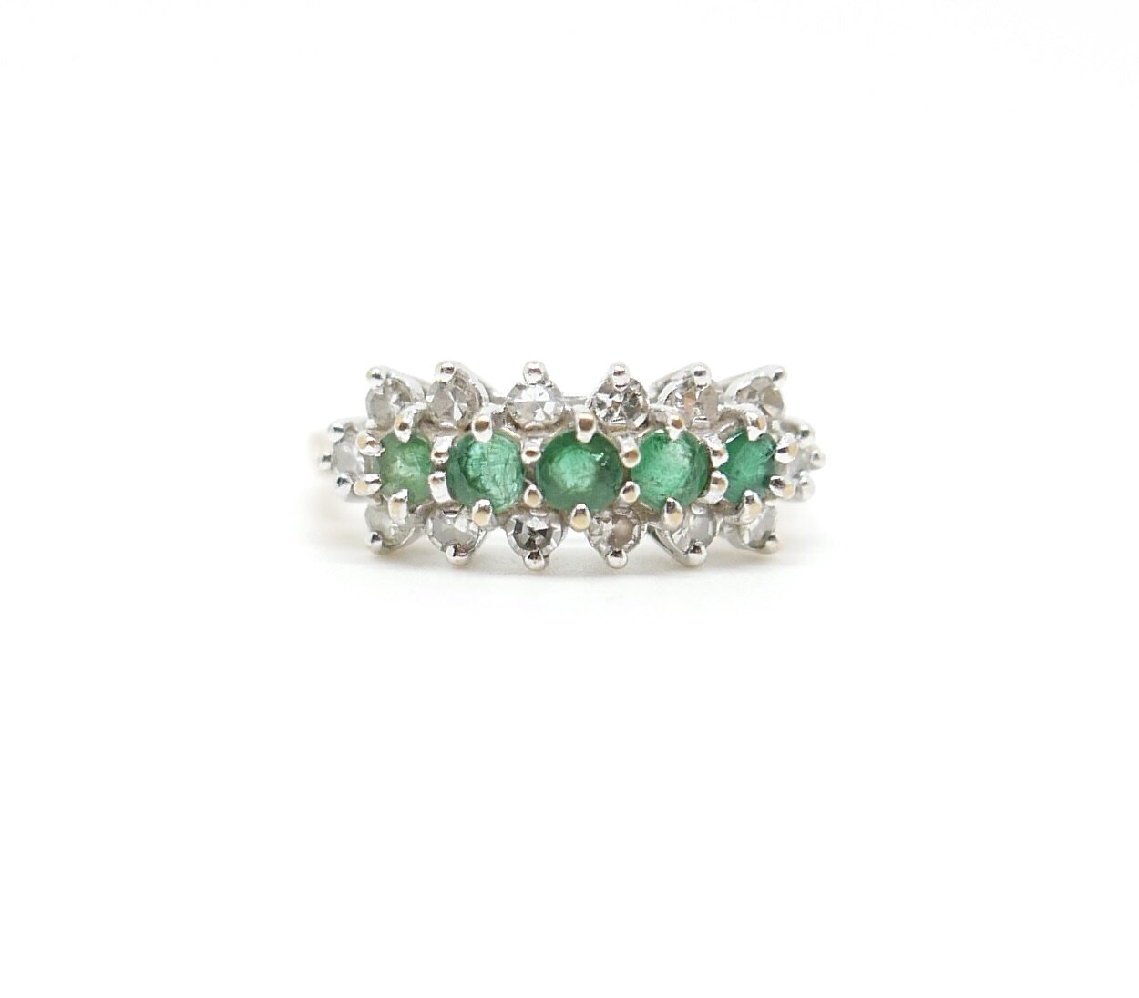 Emerald &amp; Diamond Ring in 18ct Gold