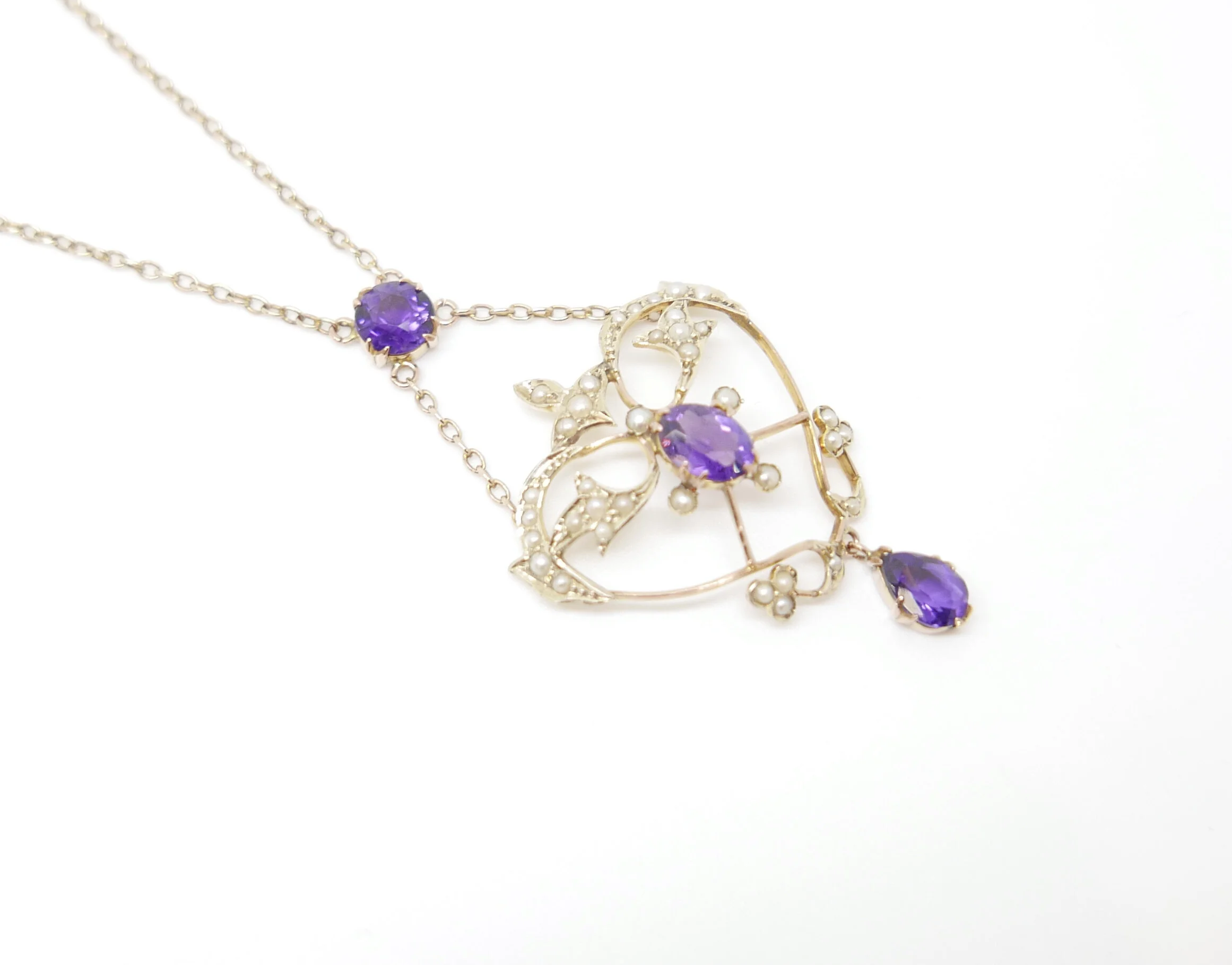 amethyst antique necklace