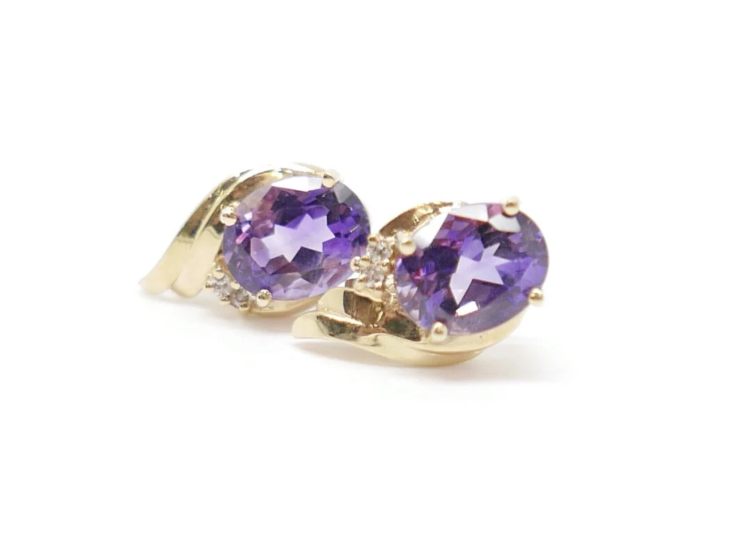 vintage amethyst earrings