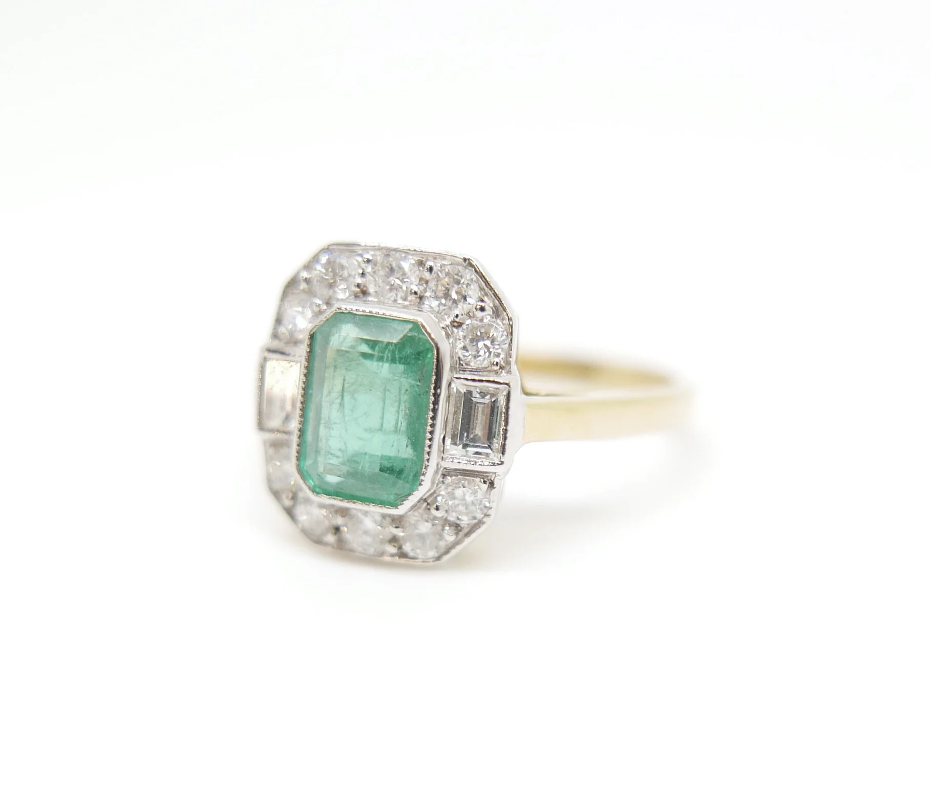 art deco emerald ring