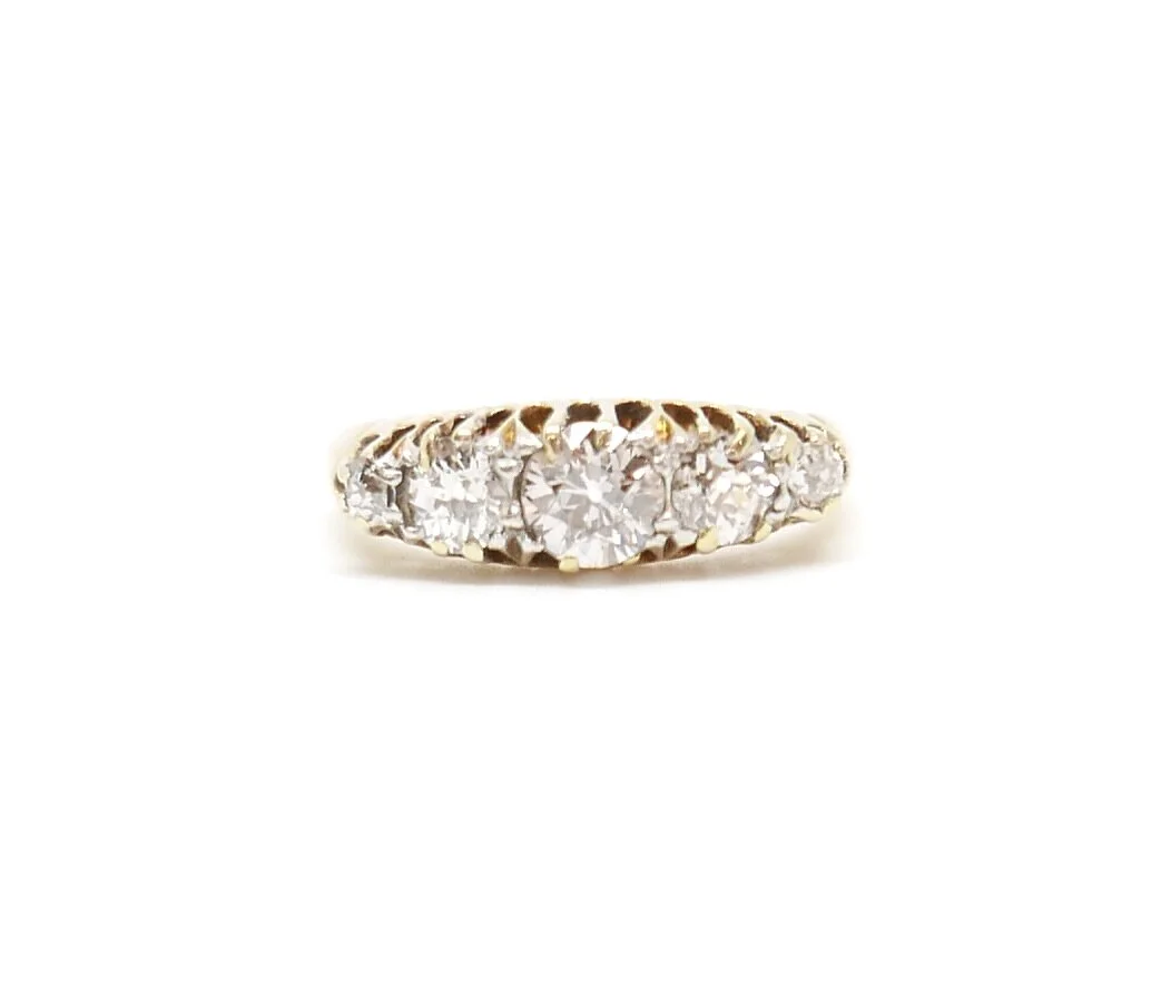 Vintage 5-Stone Diamond Ring in 18ct Gold