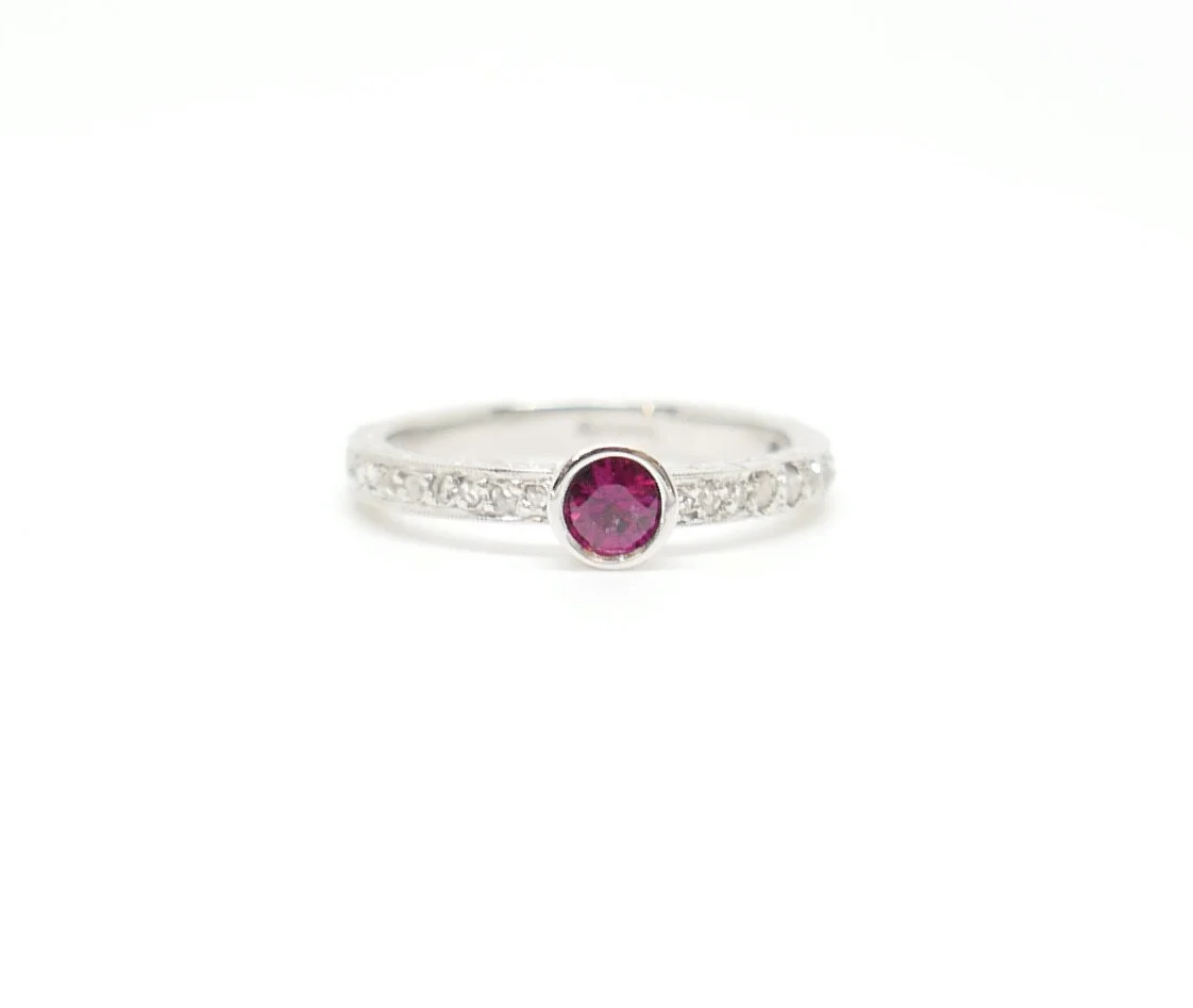 vintage ruby and diamond ring
