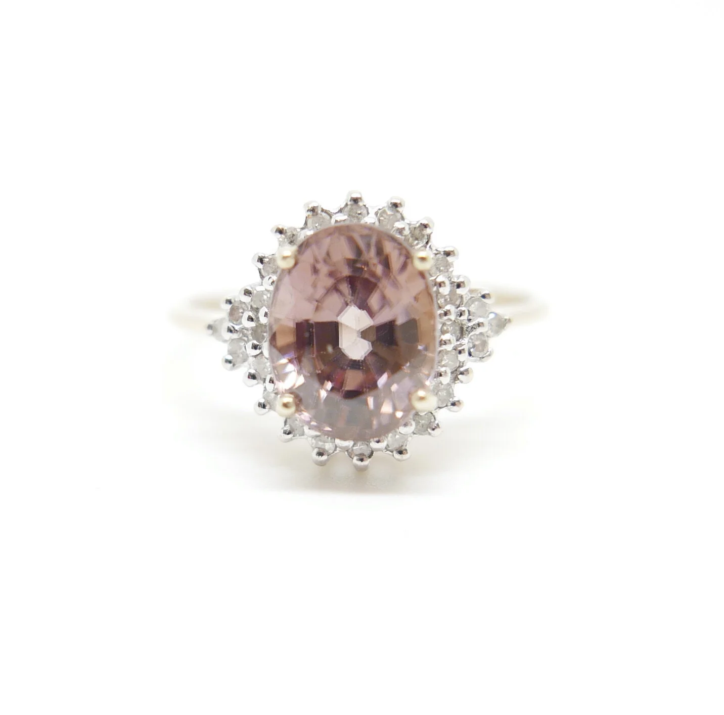 vintage pink topaz ring