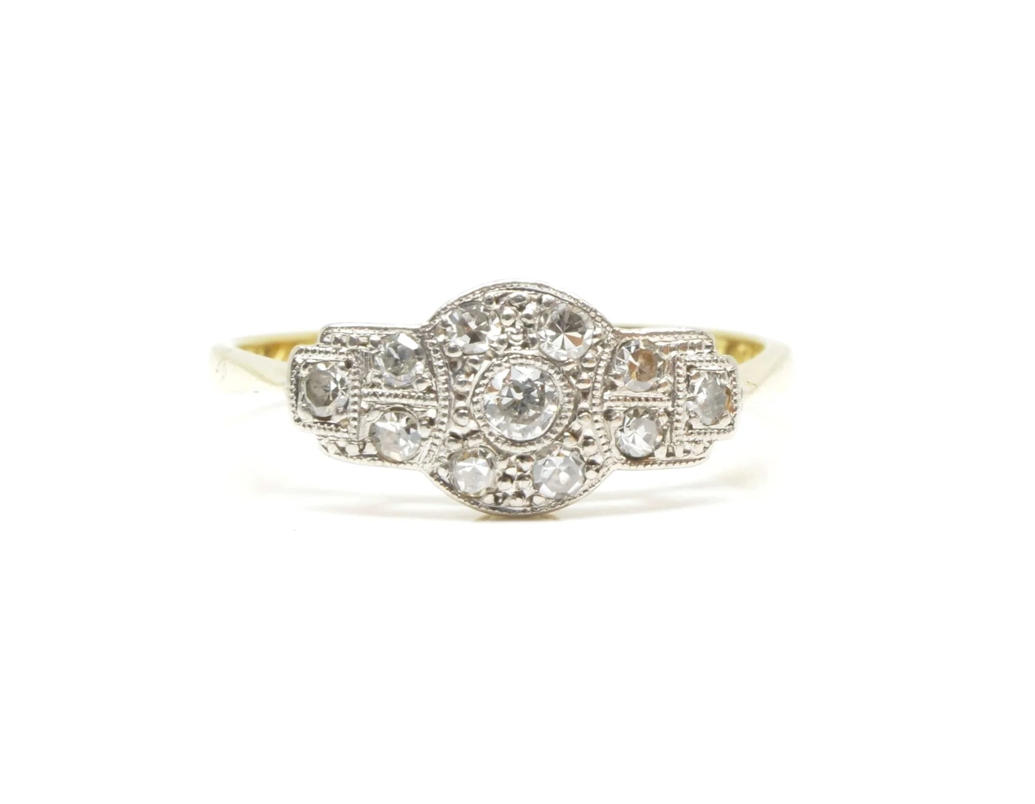 Art Deco Diamond Engagement Ring Vintage Jewellery Online UK