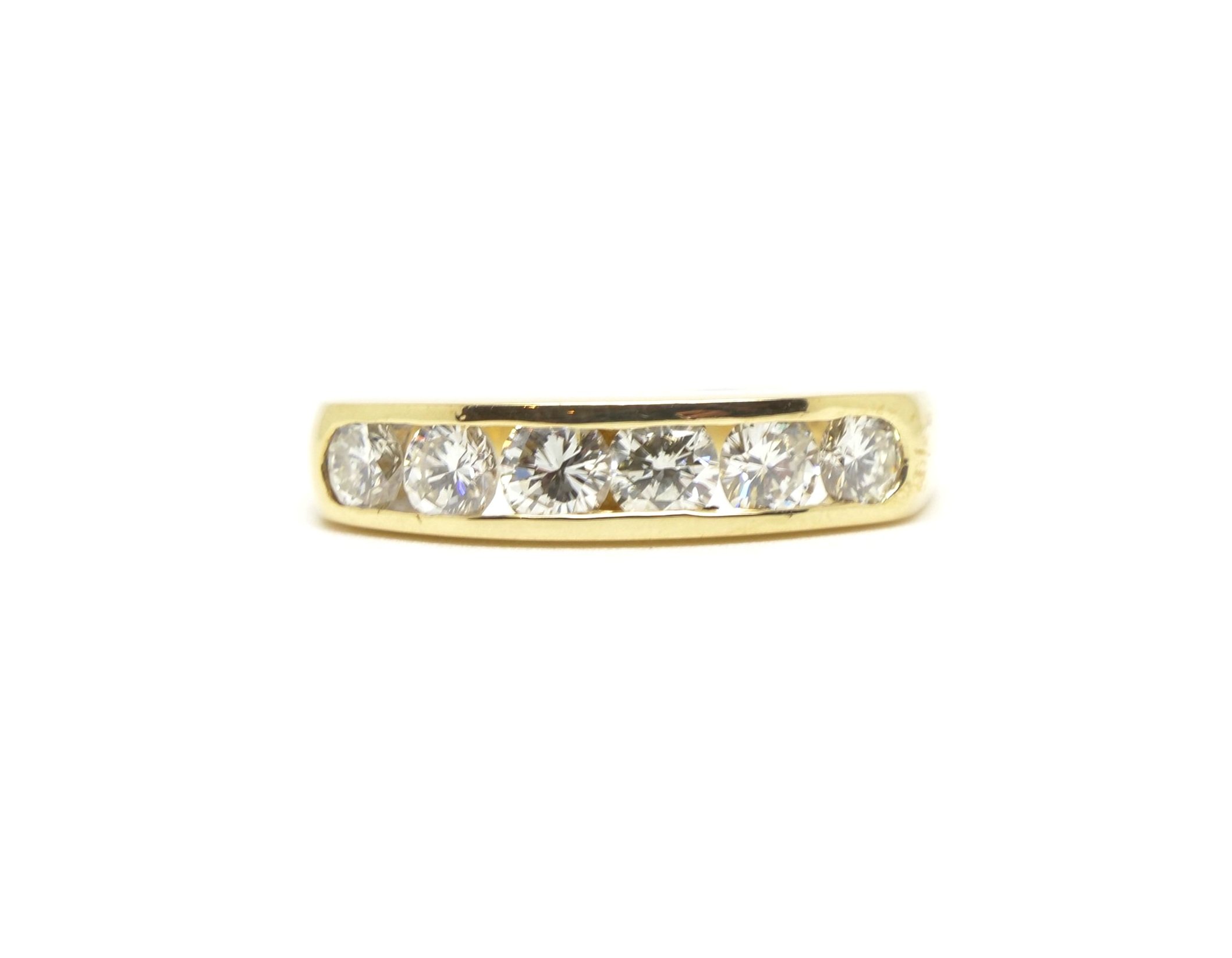 18ct Gold 0.45ct Diamond Wishbone Eternity Ring - Macintyres of Edinburgh