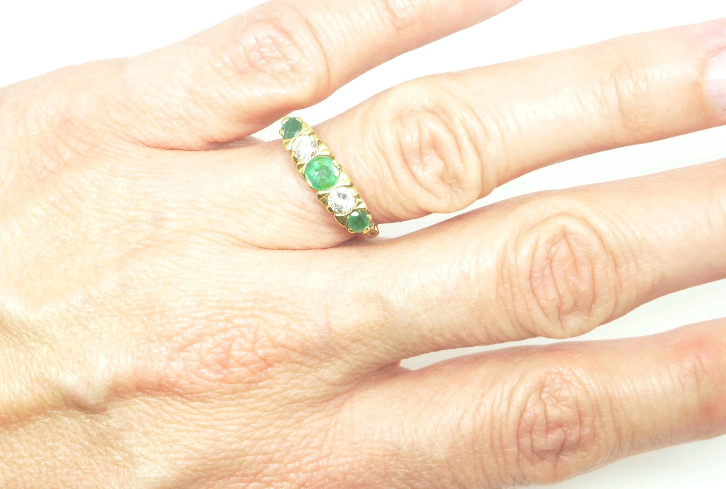 Vintage Emerald and Diamond Ring Vintage Rings Online