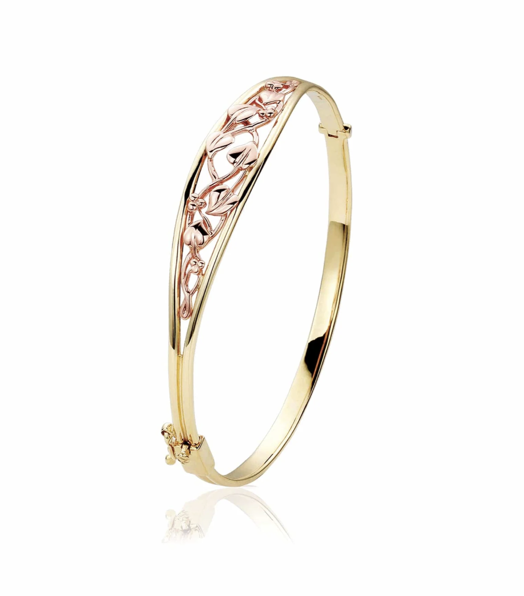 Cloggau Tree of Life 9ct Bangle Welsh Gold