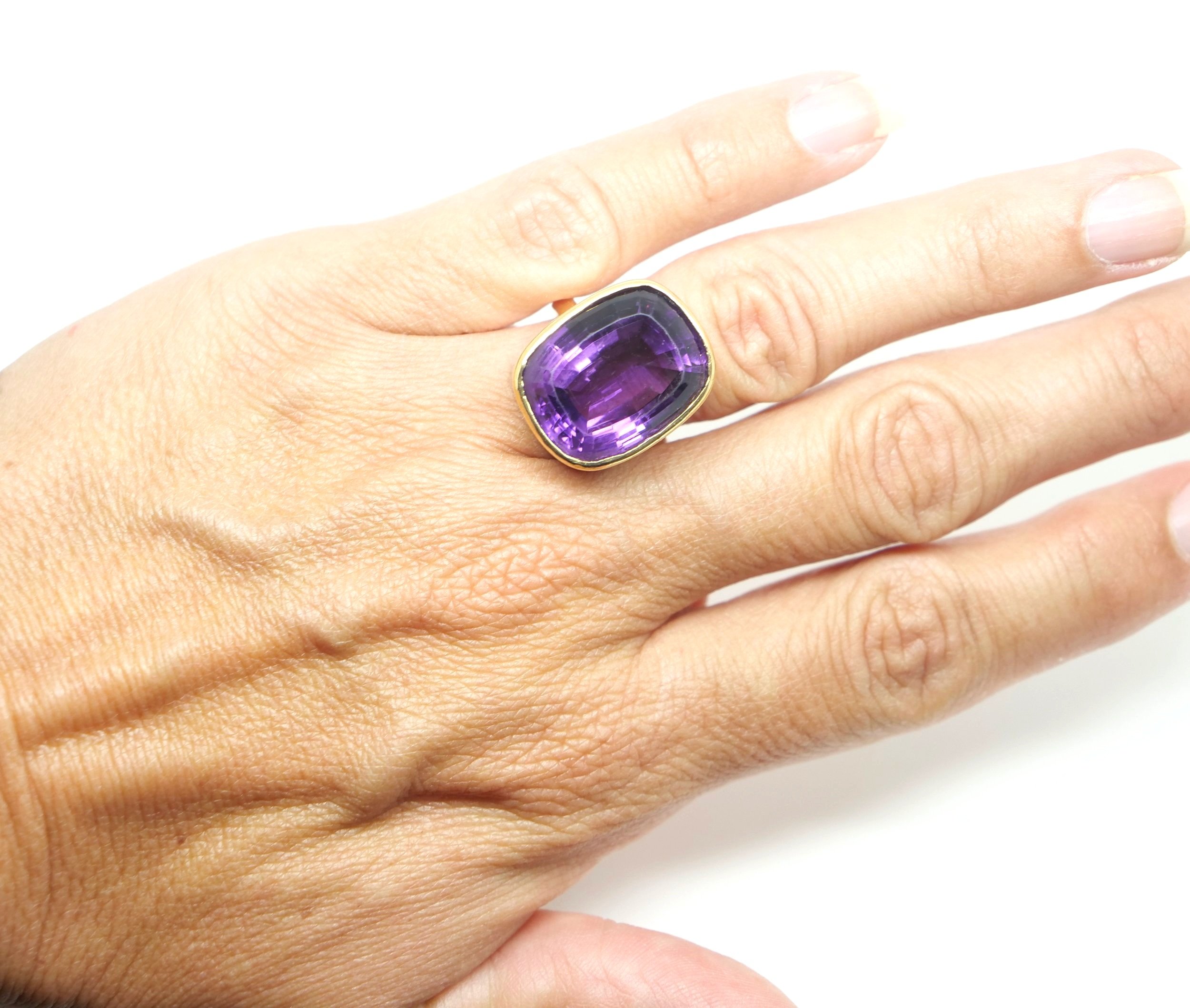 6 Carat Deep Purple Amethyst Sterling Silver 925 Handmade Ring Amethyst  February Birthstone Ring Rare Amethyst Ring Mens Anniversary Ring - Etsy