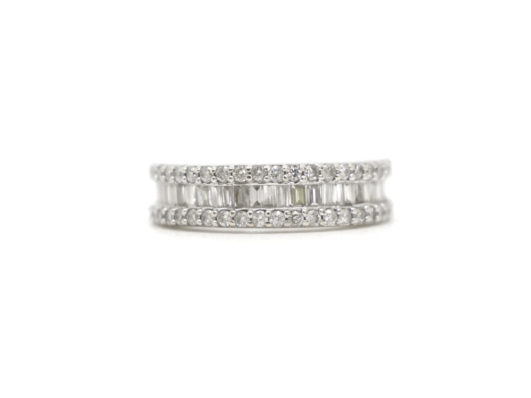 18ct gold 1ct diamond wide band eternity ring