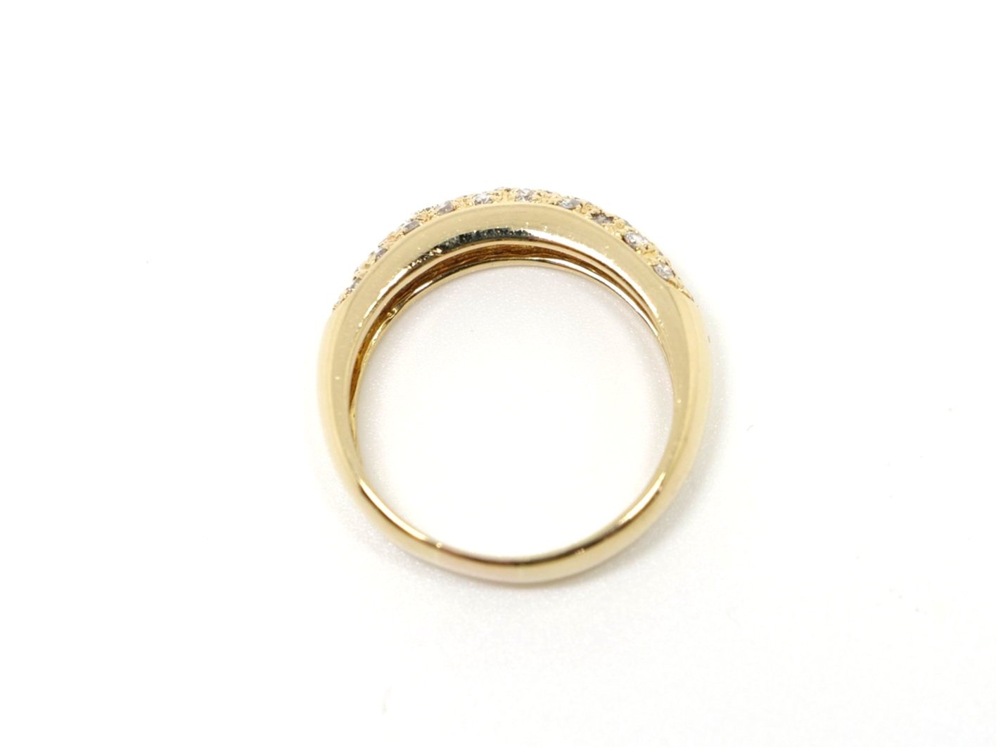 Superb 18ct gold diamond half eternity ring, designed by Tayma Fine Jewellery. Featuring just under half a carat of diamonds, this is a bespoke piece of jewellery.