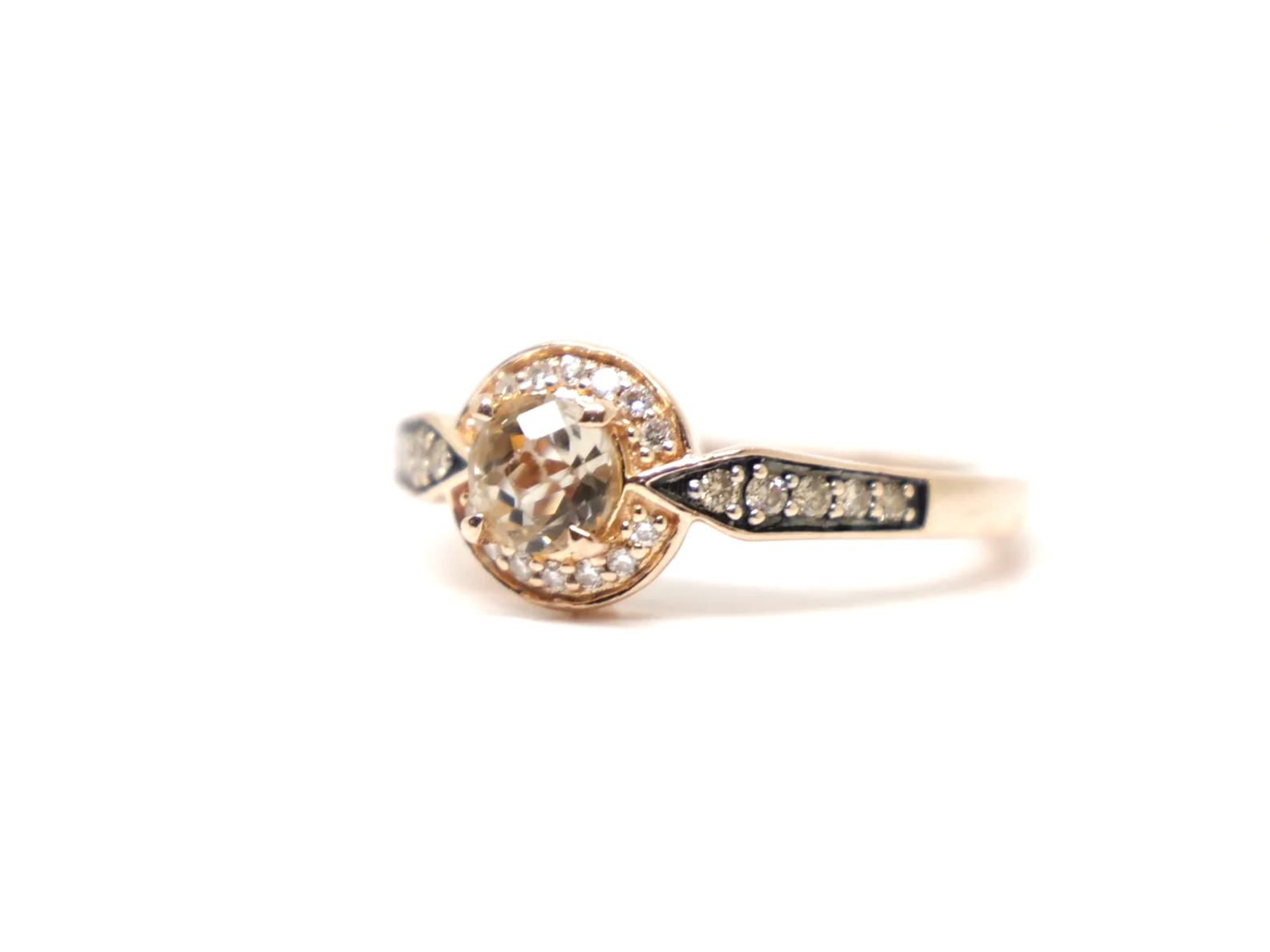 Le Vian Smoky Quartz, Vanilla and Chocolate Diamond Ring