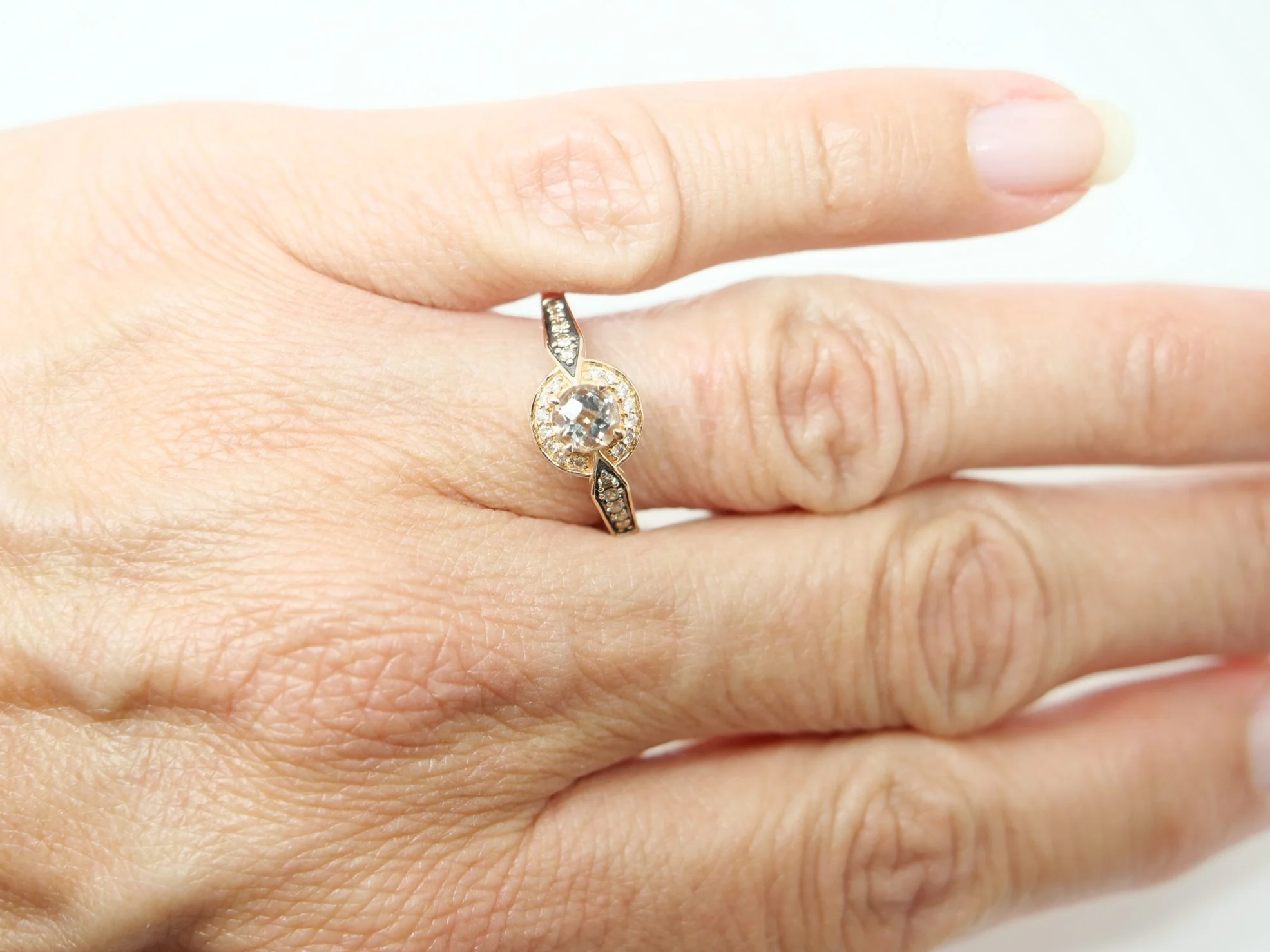 Le Vian Smoky Quartz, Vanilla and Chocolate Diamond Ring