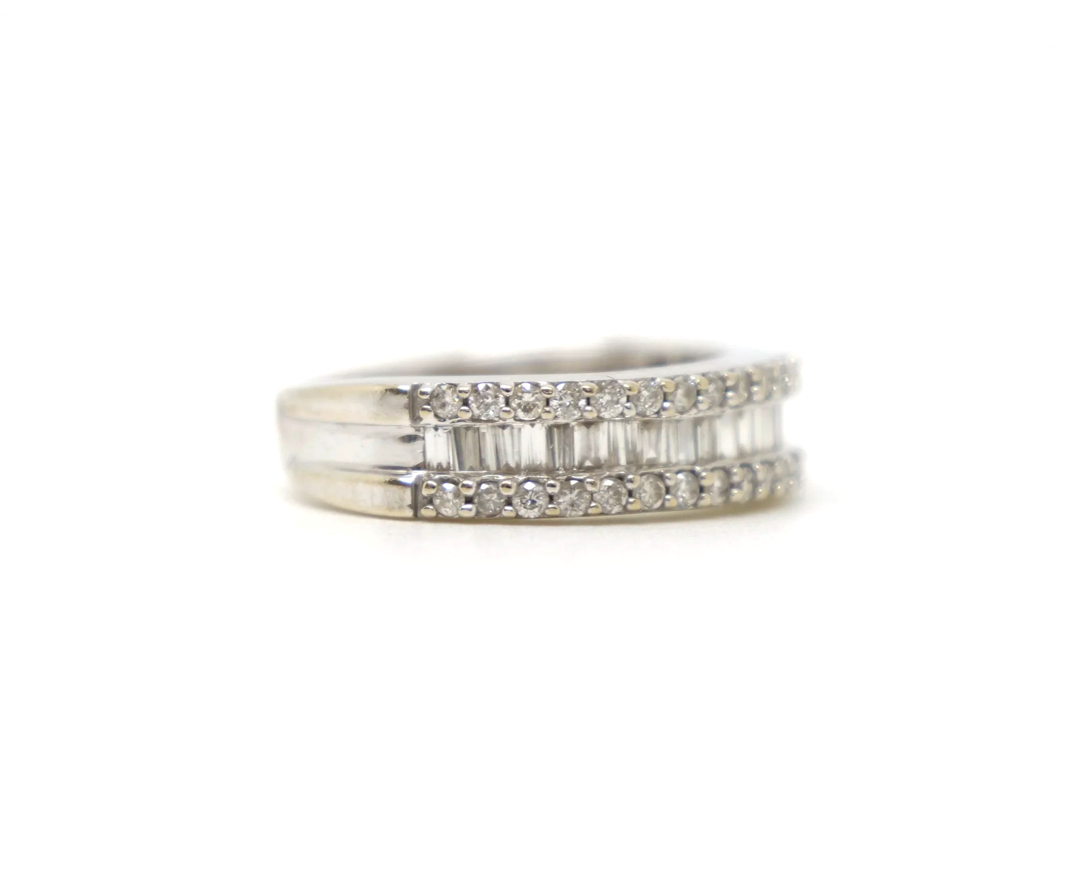 18ct gold 1ct diamond wide band eternity ring