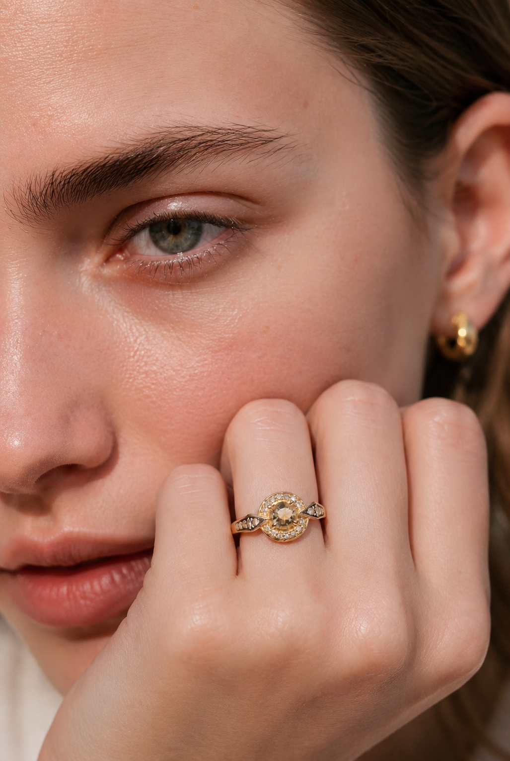 Le Vian Smoky Quartz, Vanilla and Chocolate Diamond Ring