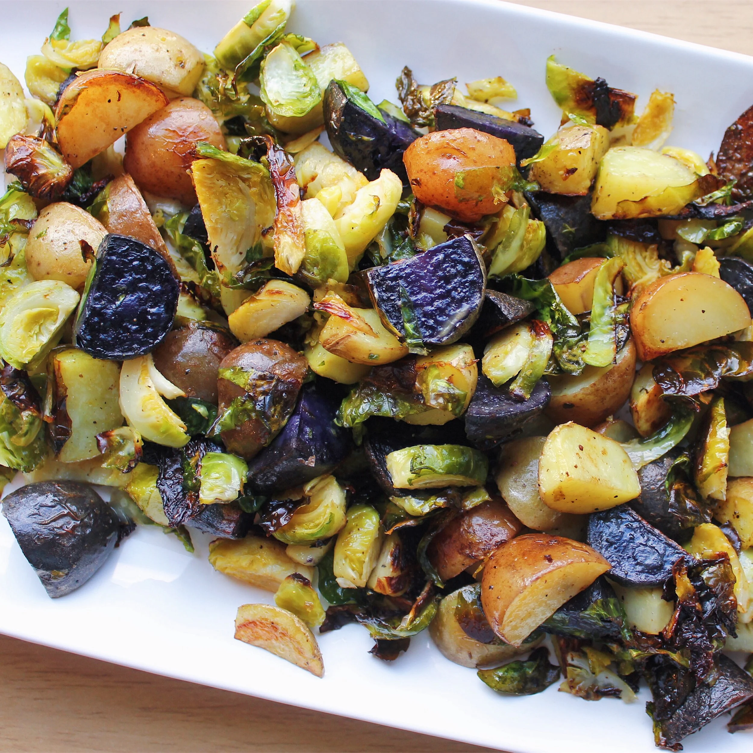 Tri-colored Potatoes & Brussels Sprouts