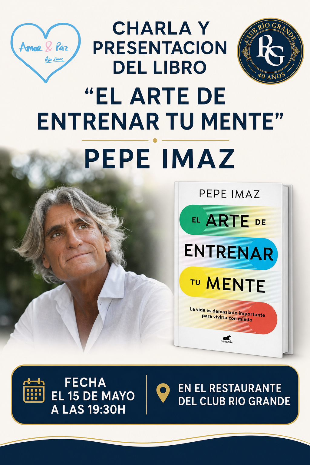 Sevilla, 15th May. Talk and presentation "El arte de entrenar tu mente"