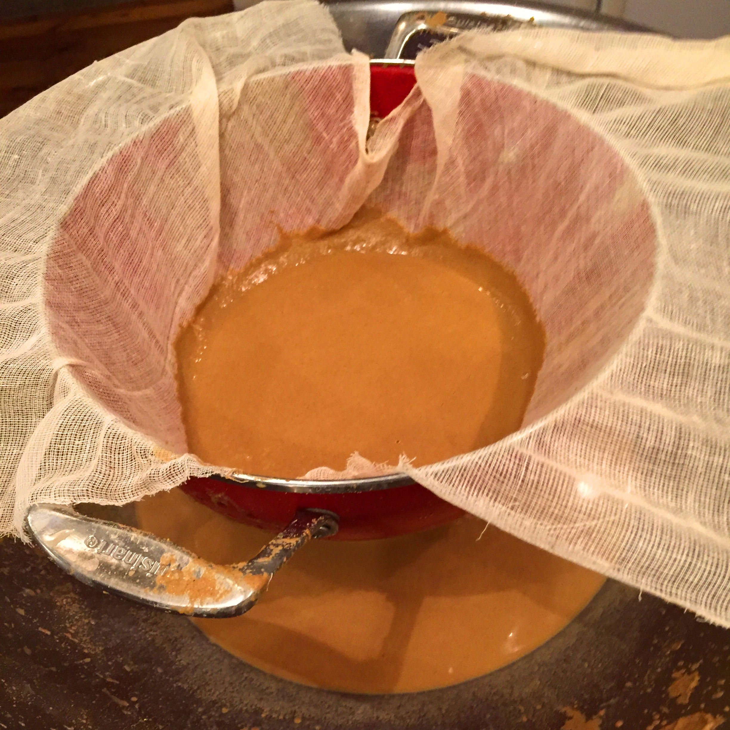 Strain Through a Cheesecloth.