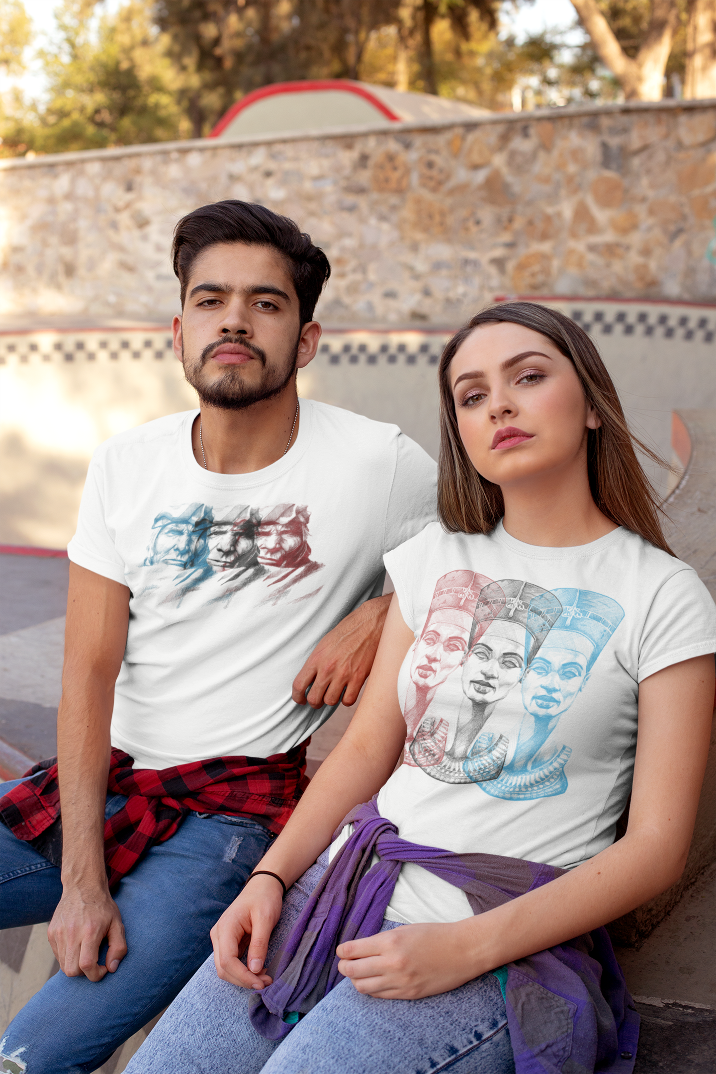 mockup-of-a-couple-wearing-tees-at-a-skate-park-25237.png
