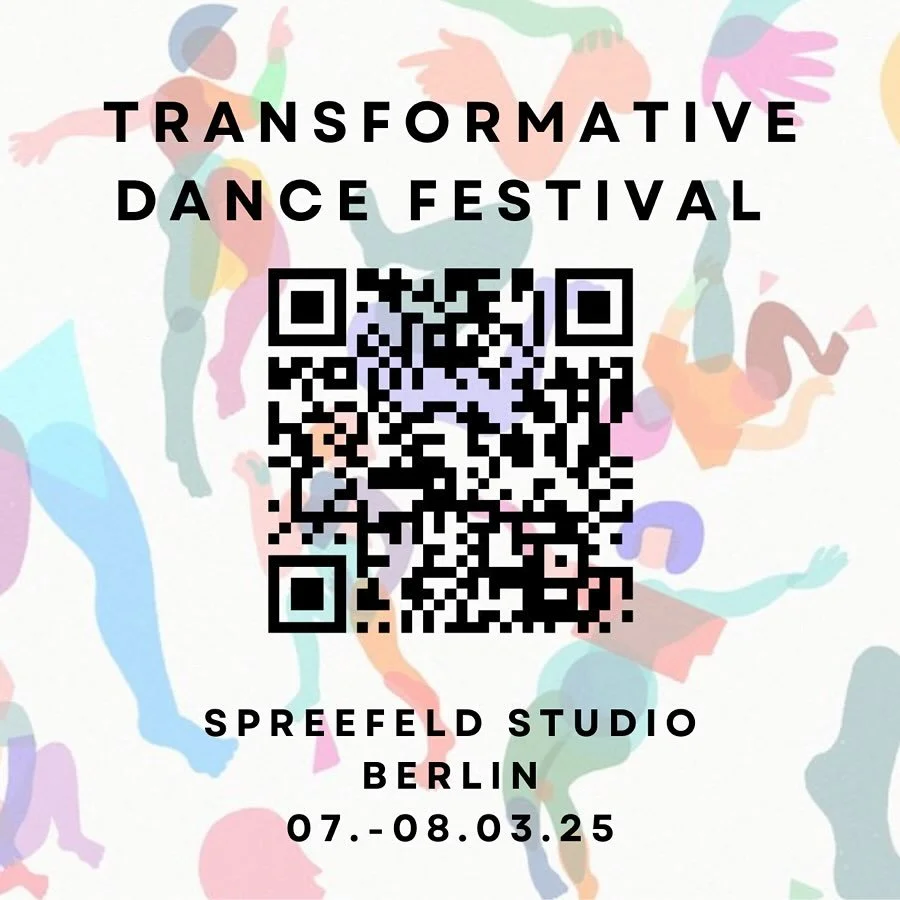 My session is at the 8th of march at 17.00.
Anke - &bdquo;Holding on and letting go.&ldquo;
 
Anke explores in her Transformative Dance Sessions how we can face challenges and obstacles in our lives by holding on to what nourishes us and letting go o