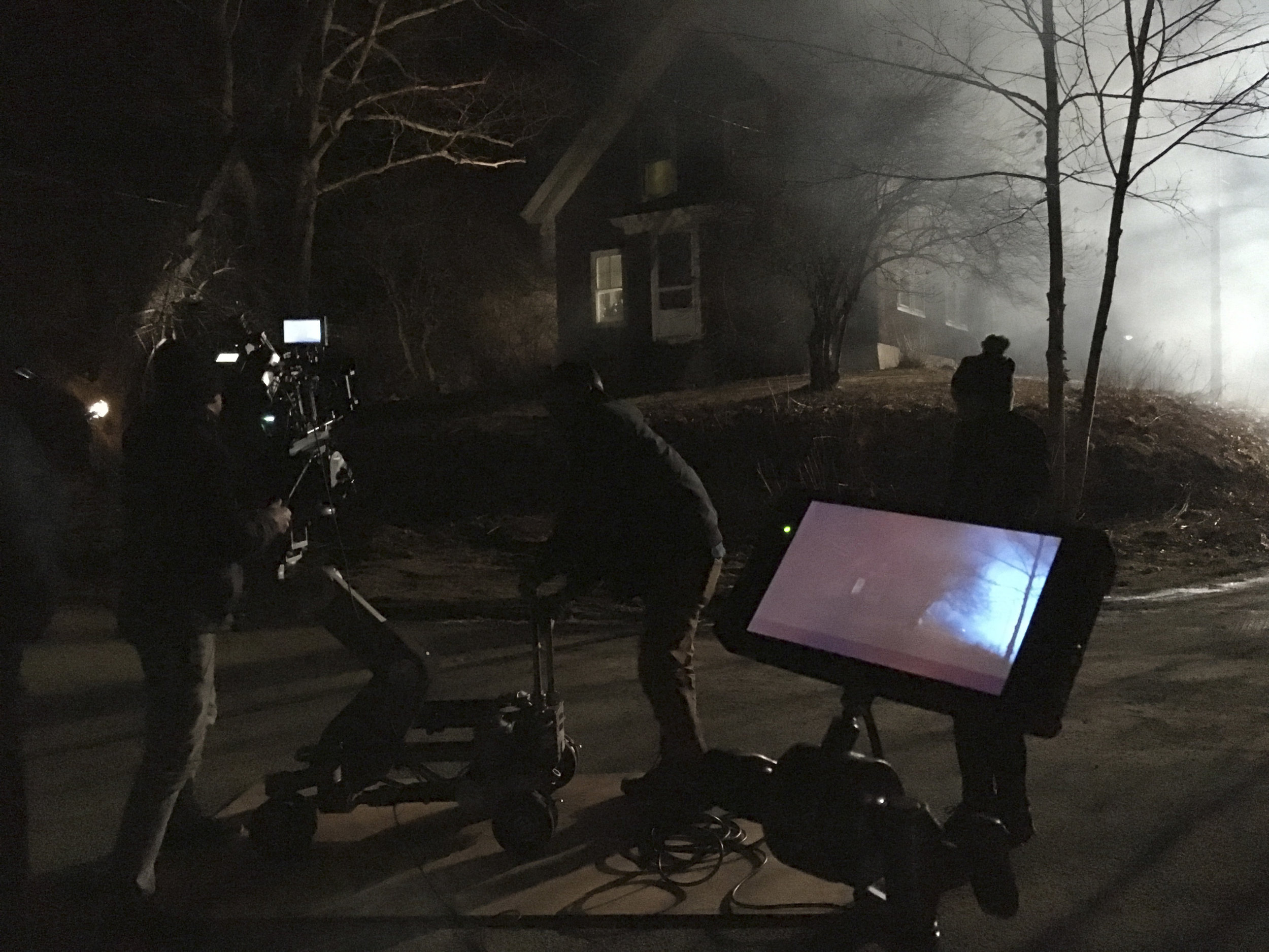 DP Mark Farney shoots a night scene in Camden