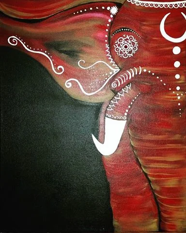 Painted Elephant 2