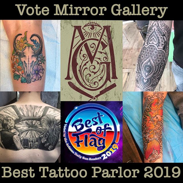 There&rsquo;s a link to the Best of Flagstaff 2019 voting in our bio. We appreciate your support! 
#bestofflagstaff2019 #flagstafftattoos #downtownflagstaff #aztattooer #nau