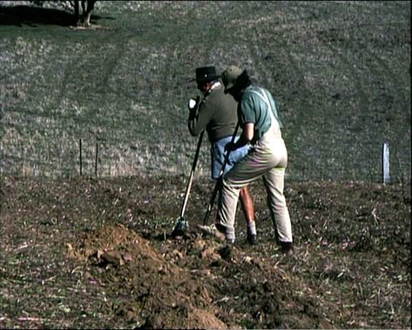 Planting vines is a generational matter. Stephen and his father Roy planting Chardonnay in 1984