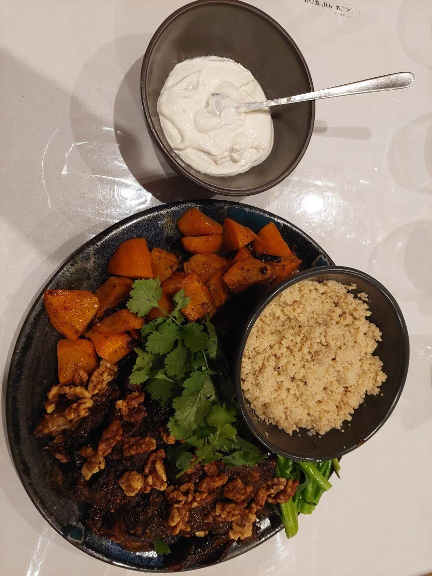 Pomegranate Molasses Lamb Shoulder with Figs and Walnuts