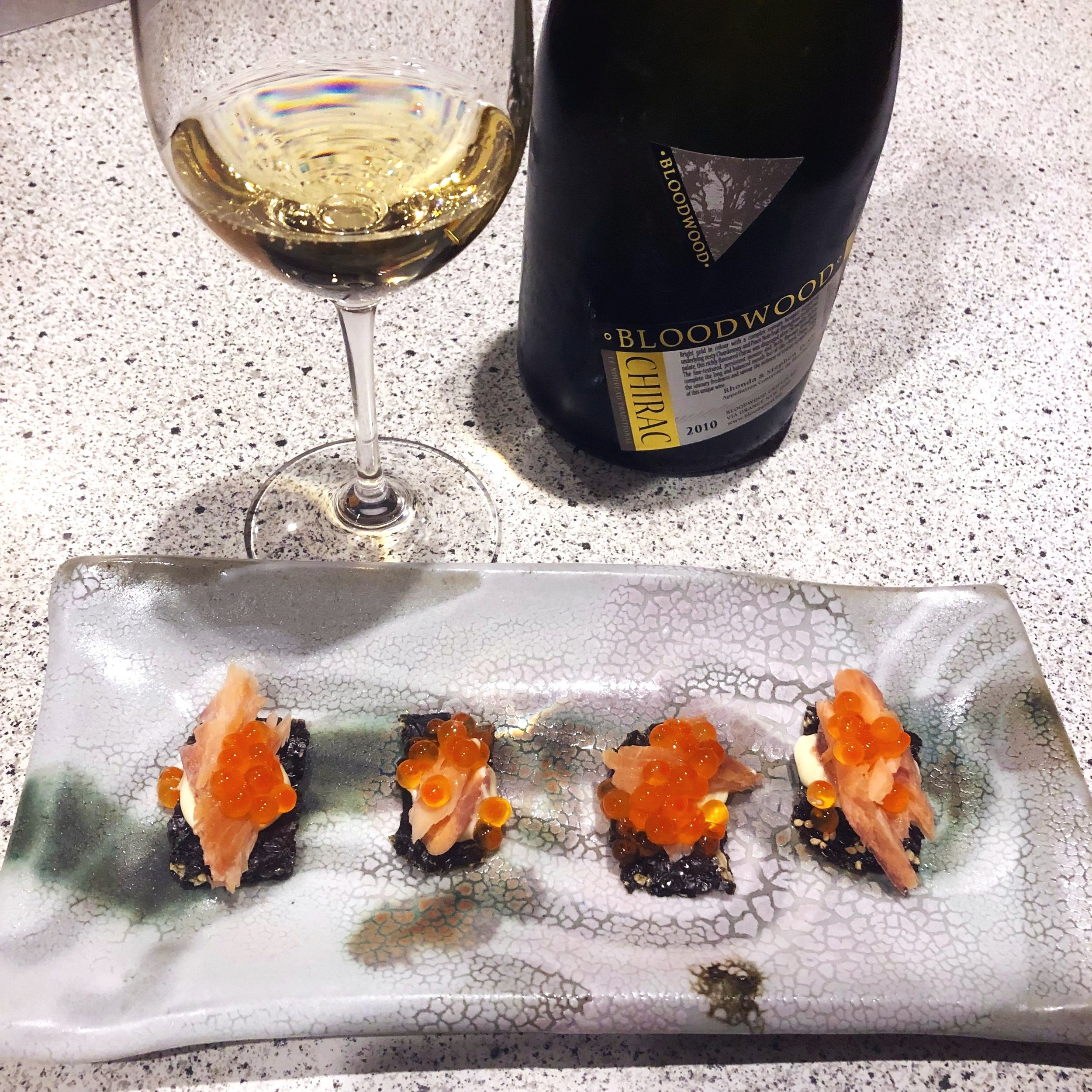 Photo No 2 Seaweed crisps with Kewpie mayonnaise smoked trout & caviar.jpg