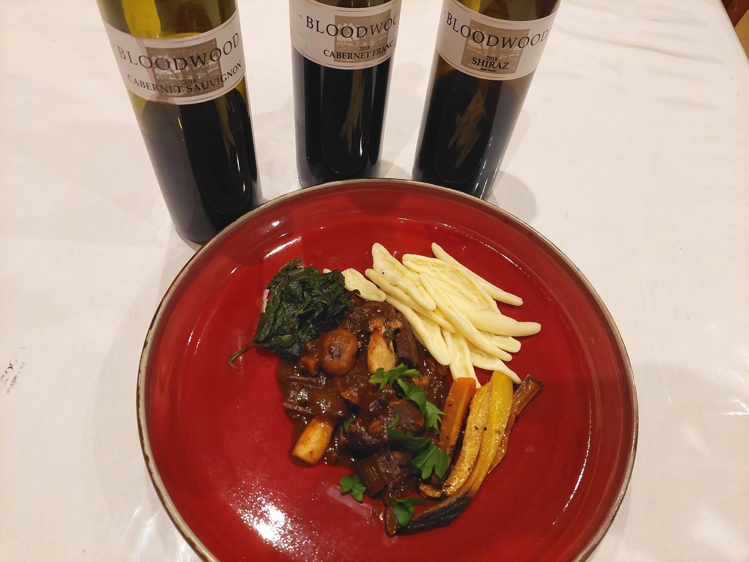 Pork stew with mushrooms and chestnuts