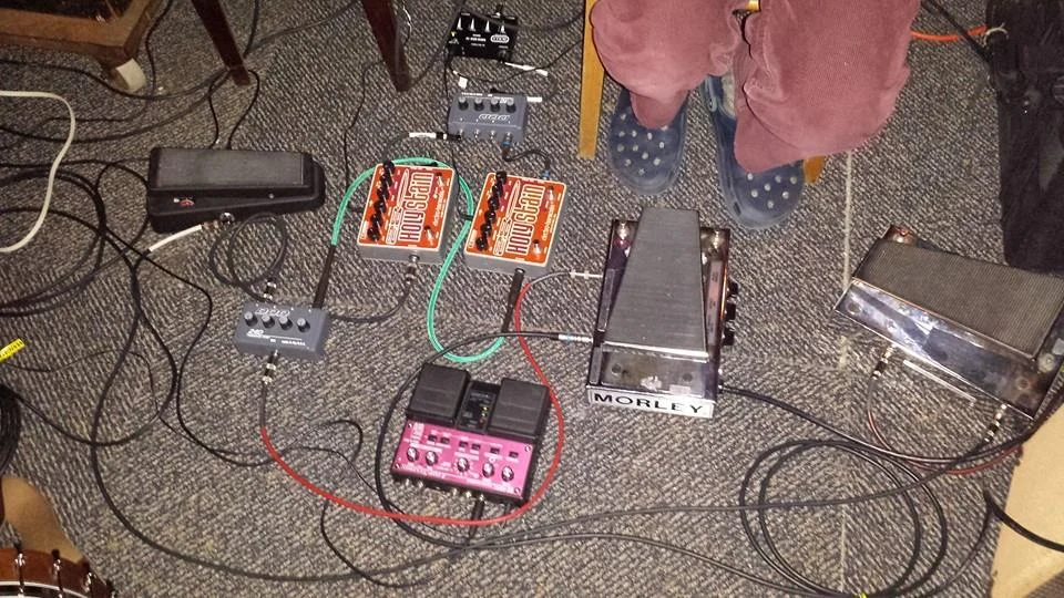 John Snyder Performing - his analog rig at the last DCSC show.
