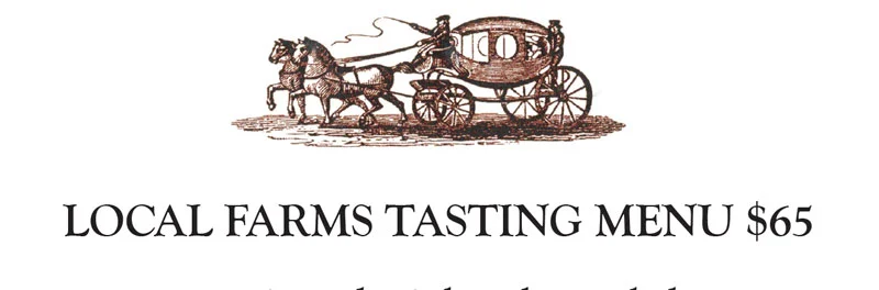 Local Farms Tasting Menu by Guest Chef Laurel Barkan June 29th - July 3rd