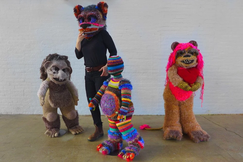 crochet sculptures by Huck Elling