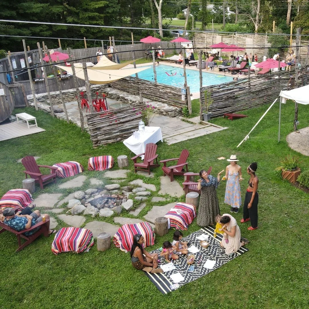 The Pool & Fire Club — Race Brook Lodge