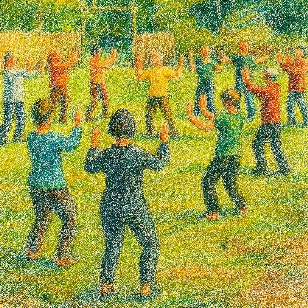 Qi Gong Practice in The Backyard