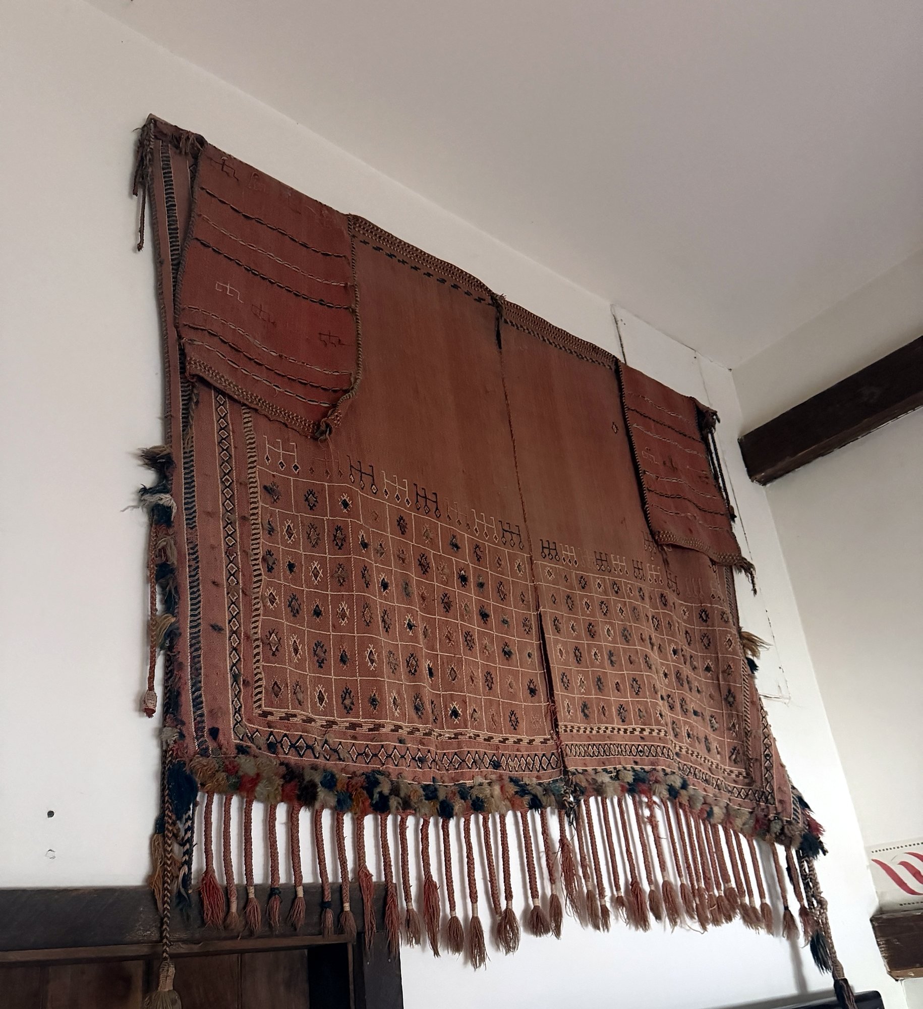109 Tribal flatweave textile with tassels.jpg