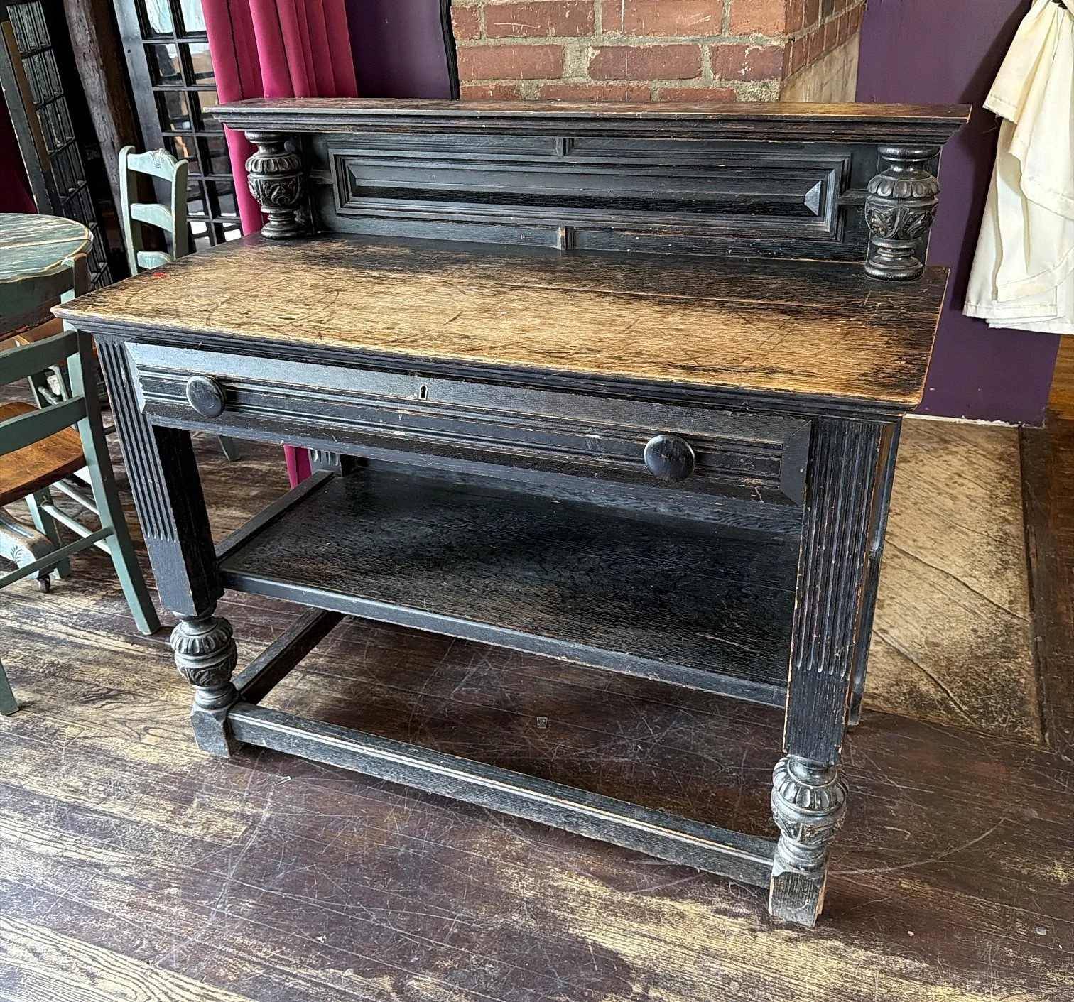 269 Victorian ebonized oak server.jpg