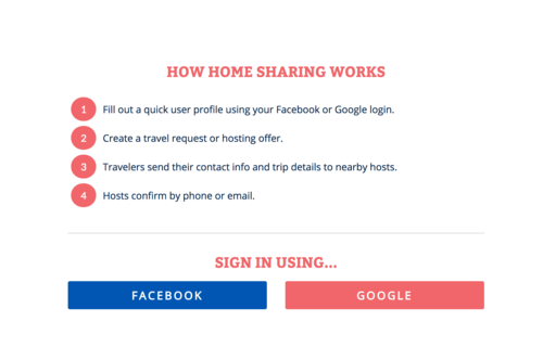 The homepage of Localhost.