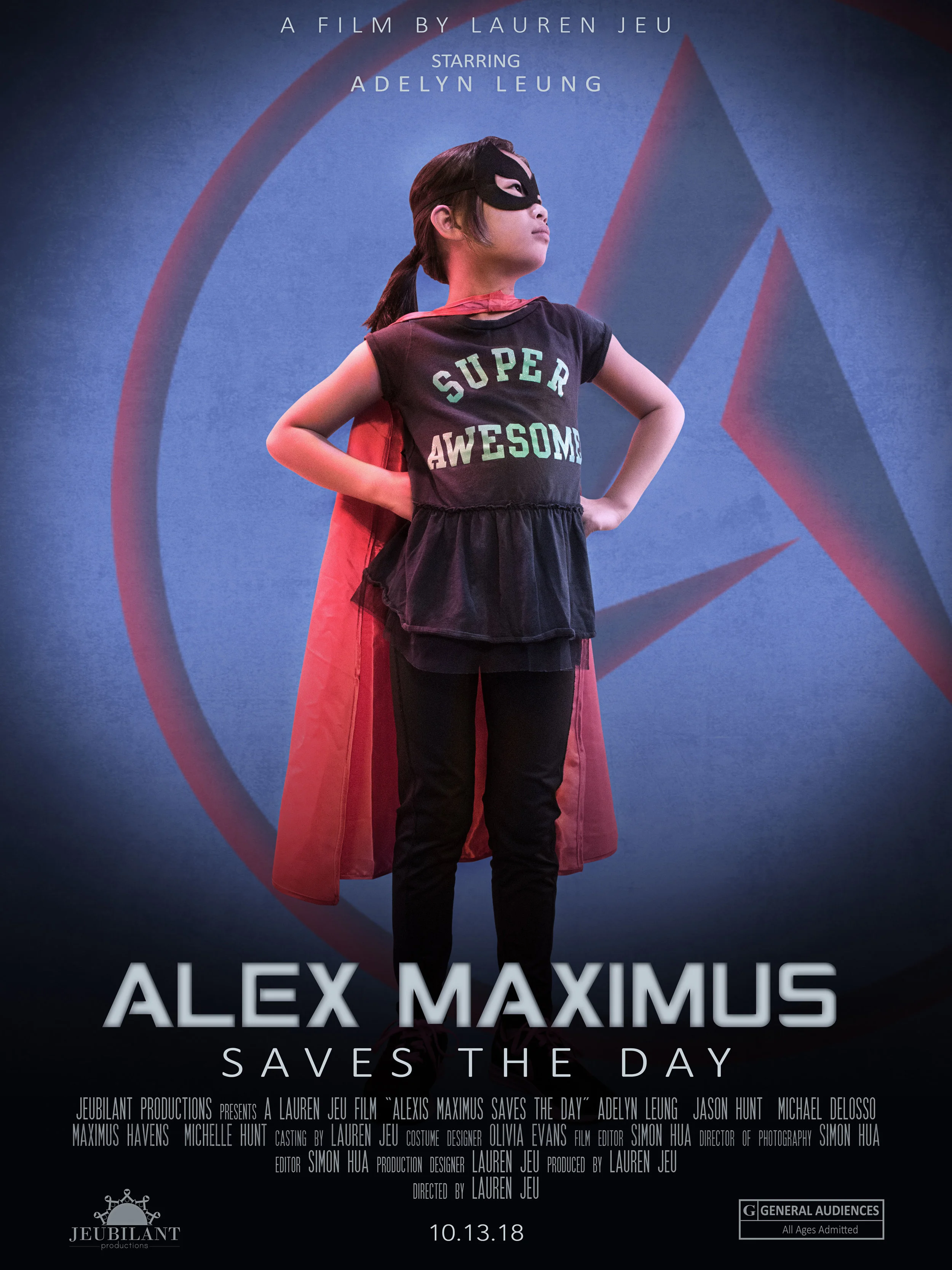 "Alex Maximus Saves the Day" Movie poster for short film August 2018
