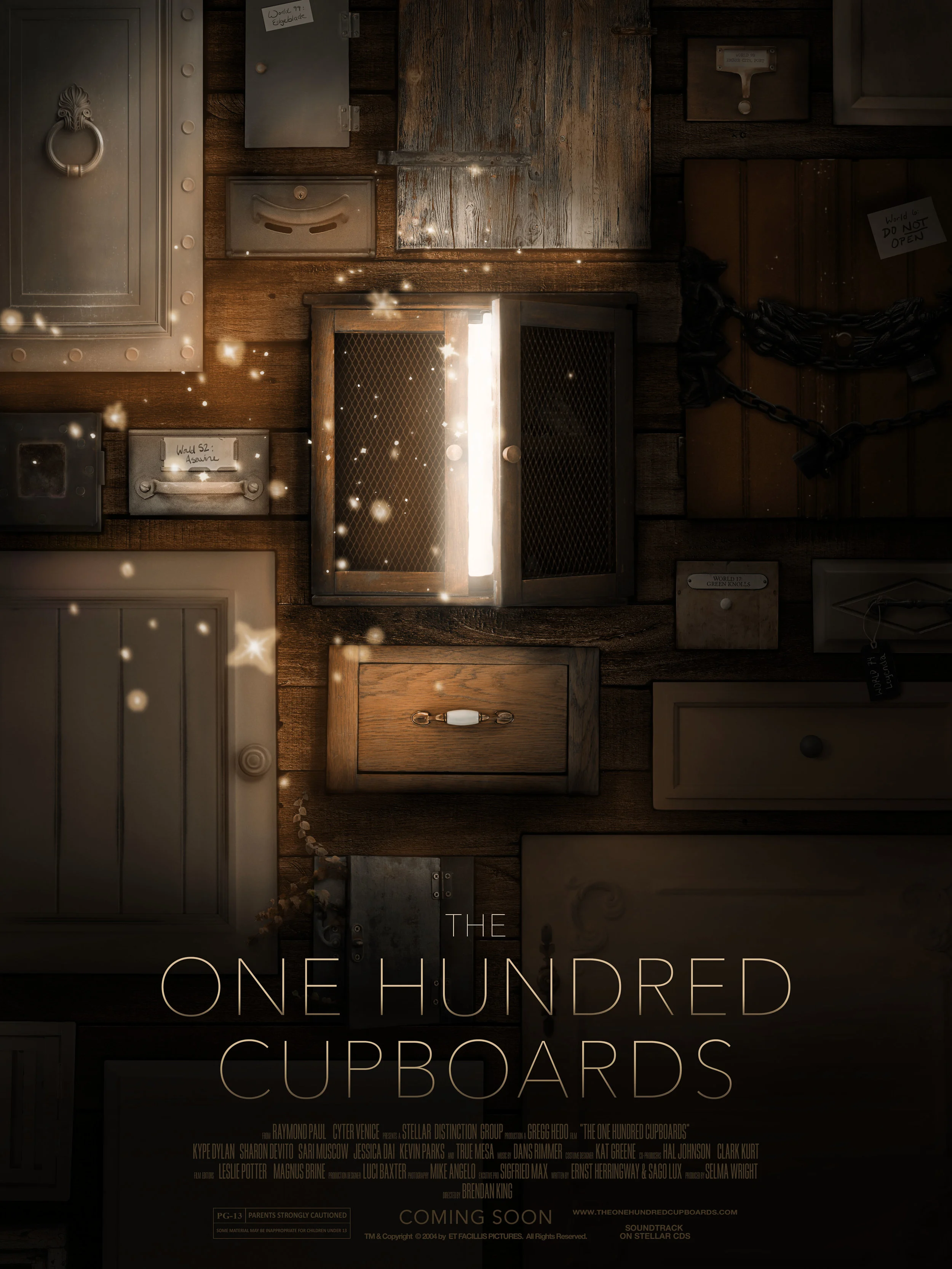 “The One Hundred Cupboards” Photo composite using over 25 separate photos Personal movie poster for gallery show, based off the book series September 2018