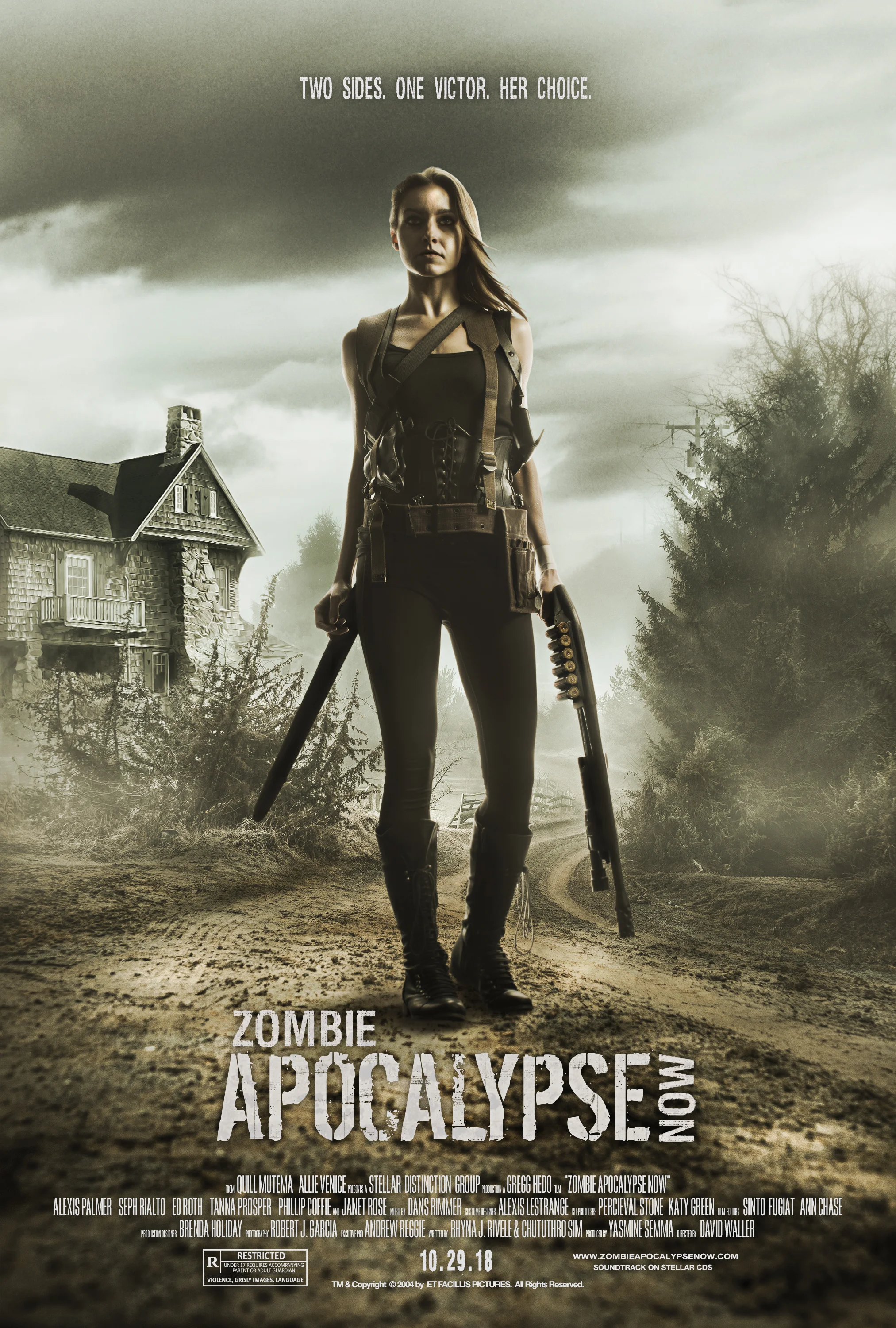“Zombie Apocalypse Now” (Style 1) Photo composite using multiple photos 1 of 2 variant movie posters September 2018