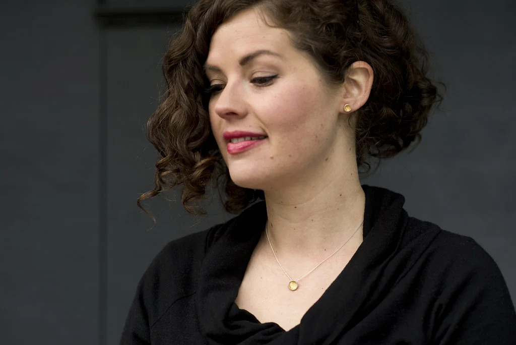 Klimt necklace and matching earrings in matt silver