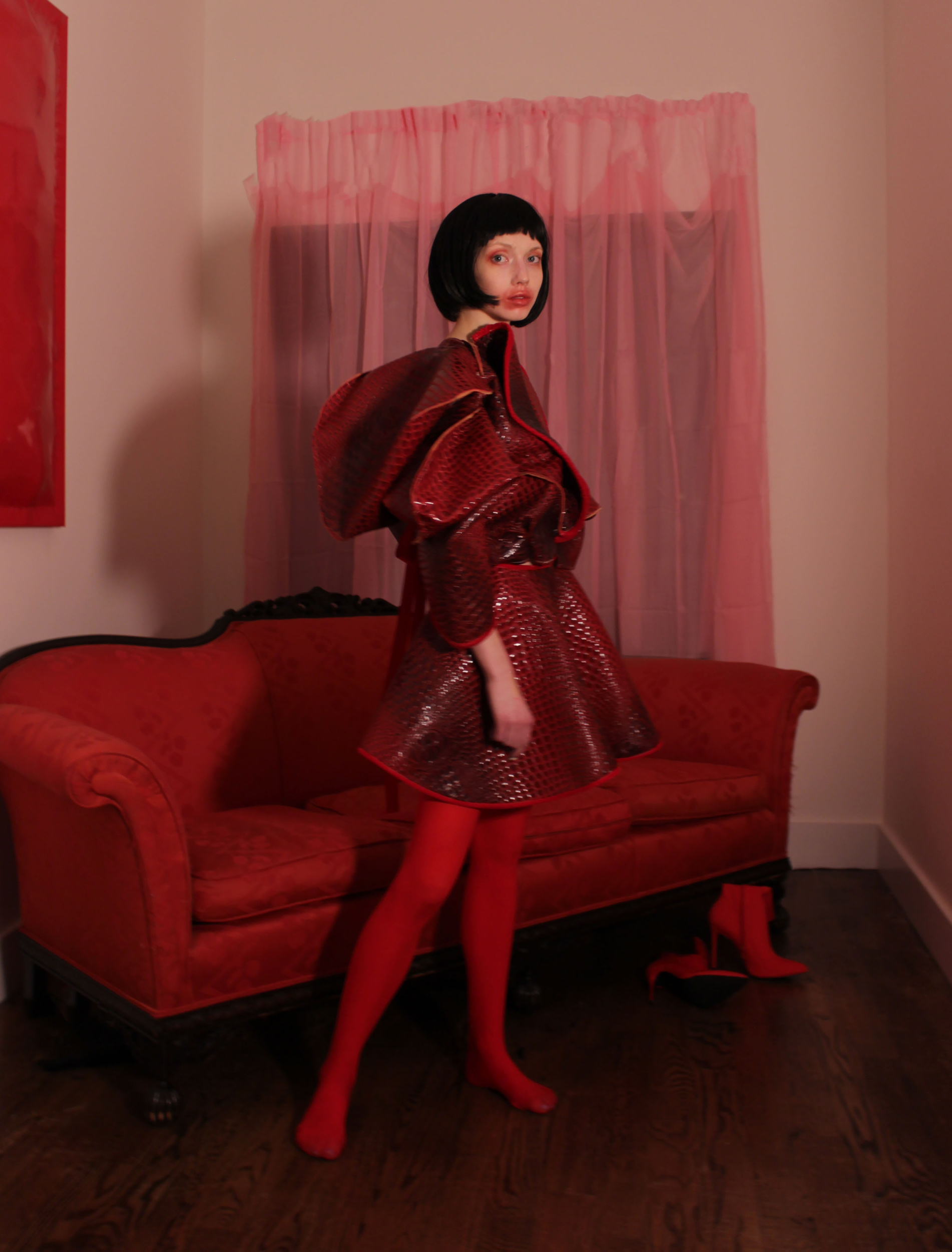 VONI STUDIO FW 2018 Womb Collection Croccodile Utero Model – Ellie Grever Styling – Meg Yates and Veronica Lee