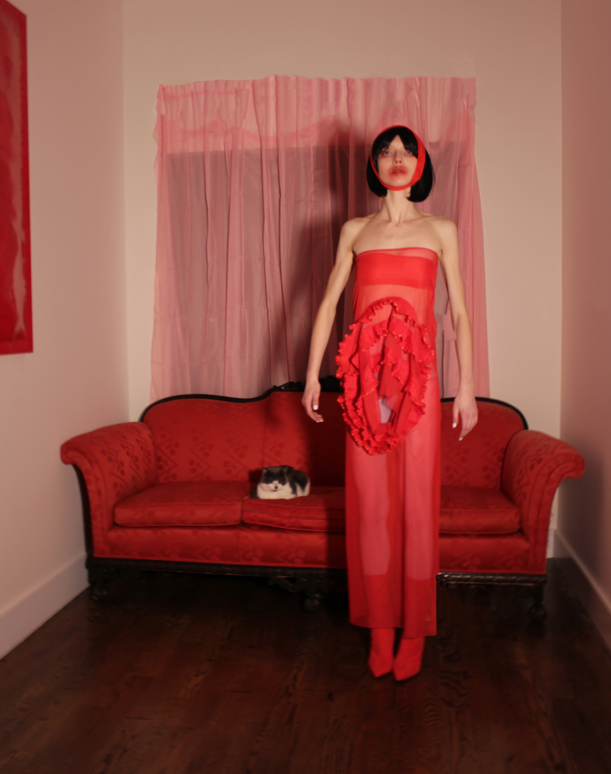 VONI STUDIO FW 2018 Womb Collection Uterine Blossom Dress Model – Ellie Grever Styling – Meg Yates and Veronica Lee
