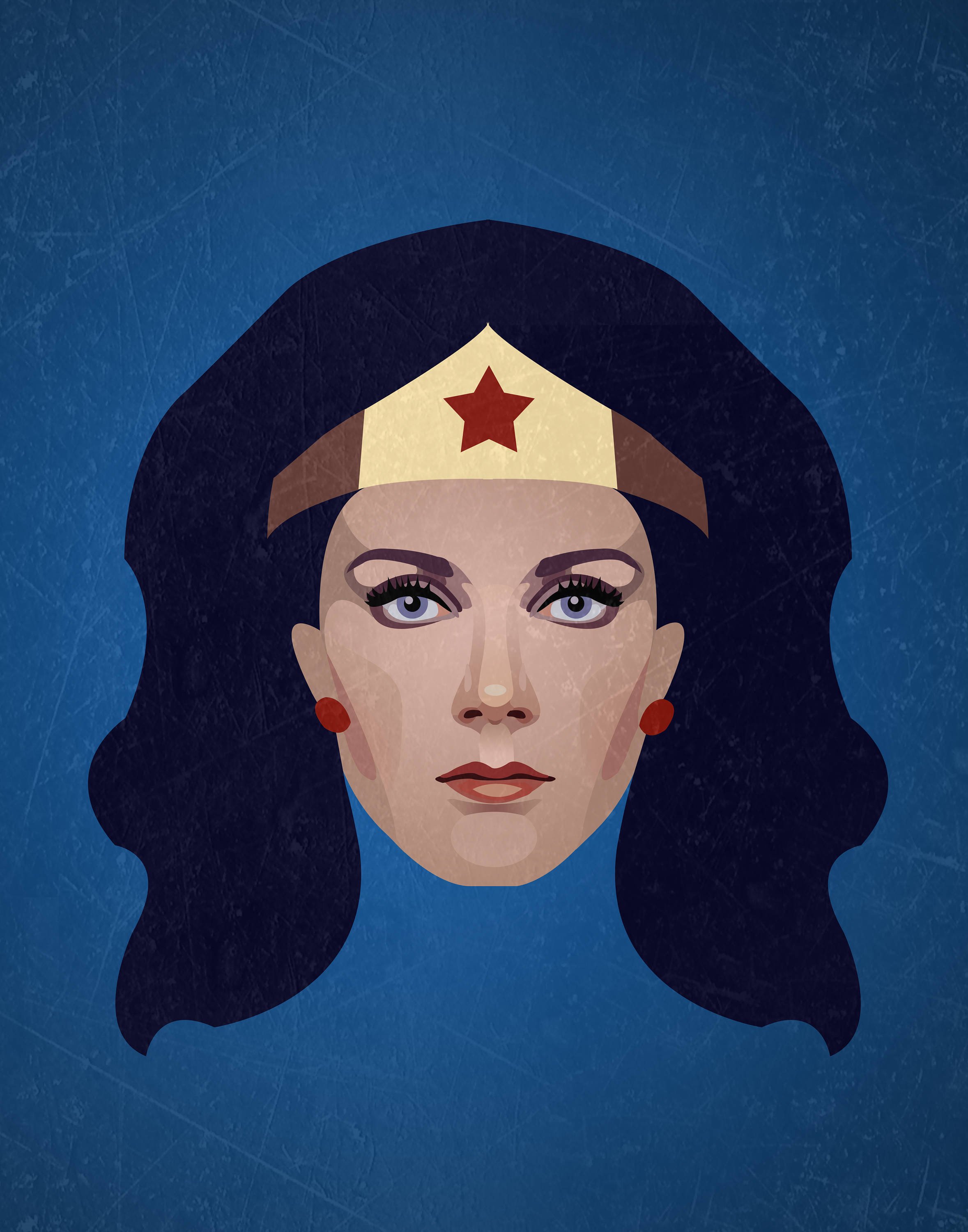 Minimalist Print inspired by Lynda Carter as Wonder Woman