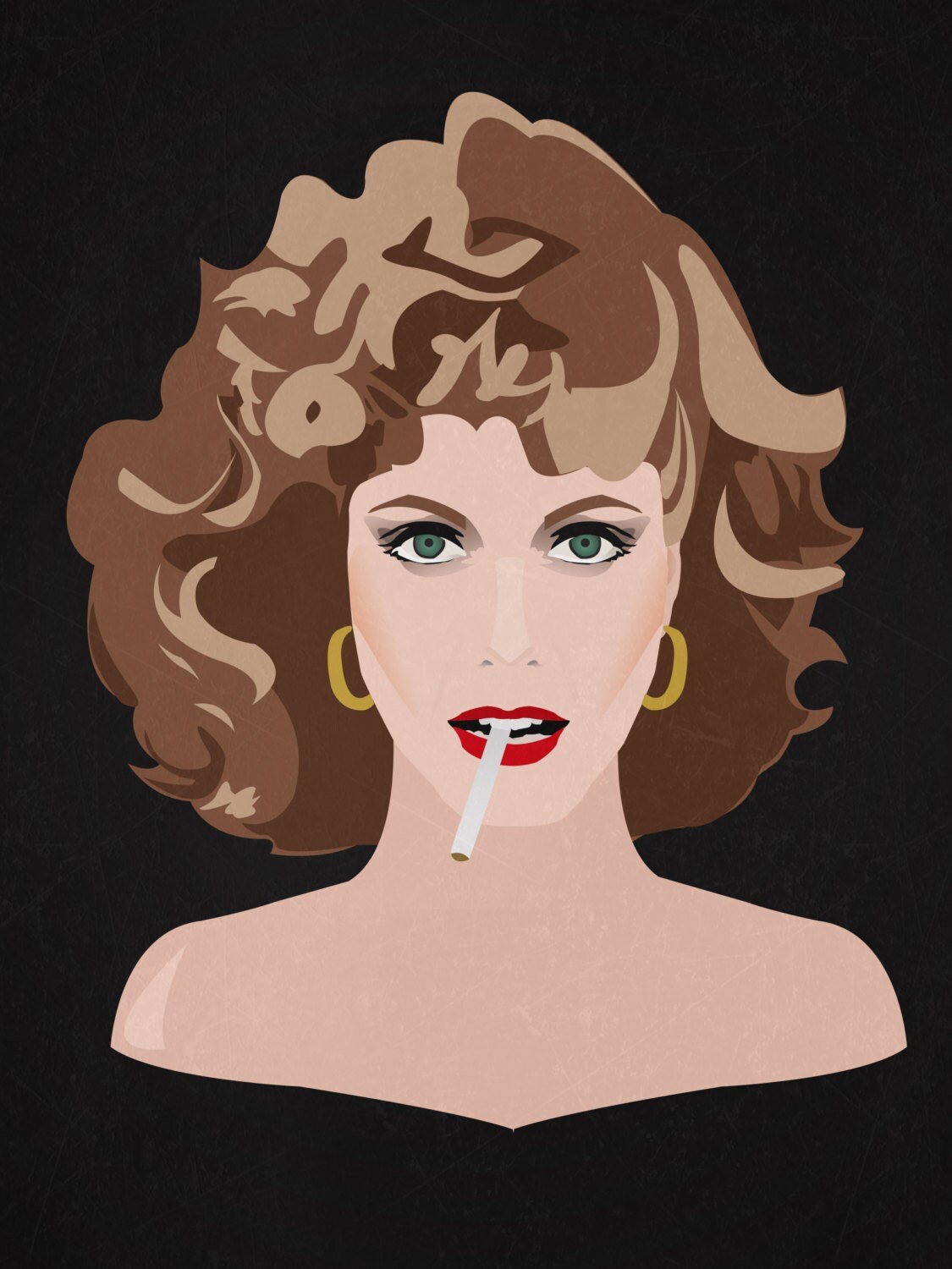 Minimalist Print inspired by "Bad Sandy" from the 1978 classic "Grease"