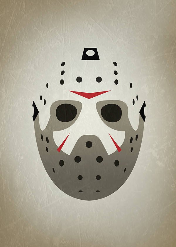 Minimalist Print inspired by Jason Voorhees from the Friday the 13th series