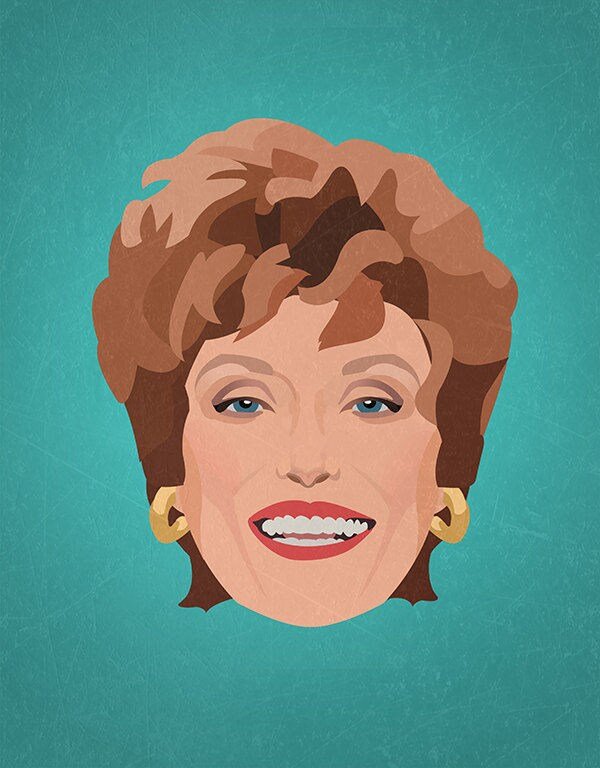 Minimalist Print inspired by Blanche Devereaux from Golden Girls